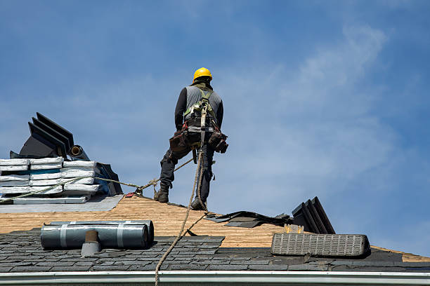 Professional Storm Damage Roof Repair technician working in Van Buren, IN